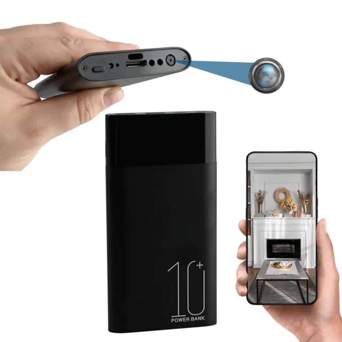 Powerbank con telecamera nascosta