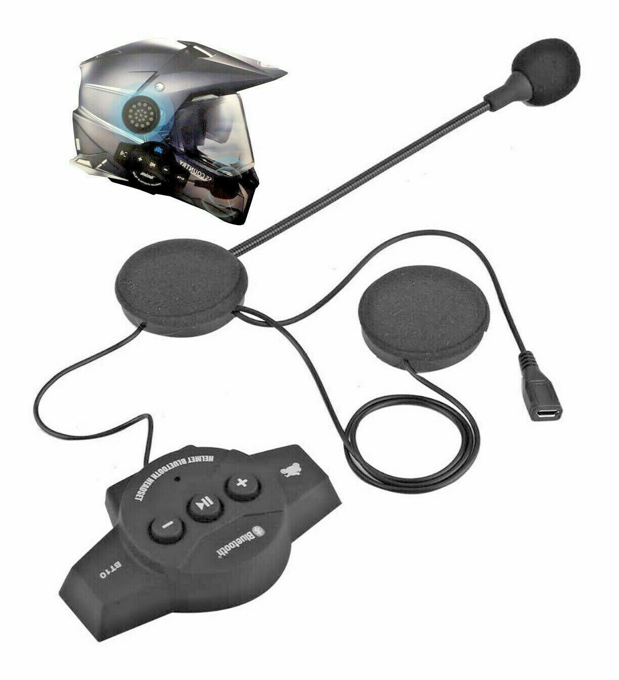 CUFFIE AURICOLARI BLUETOOTH PER INTERNO CASCO