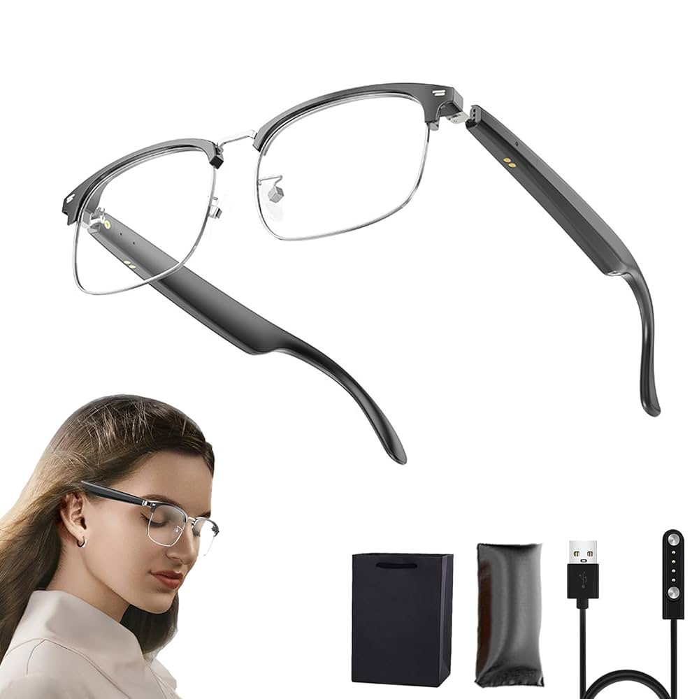 Occhiali Intelligenti Bluetooth – Audio HD, Controllo Vocale e Scatto Remoto