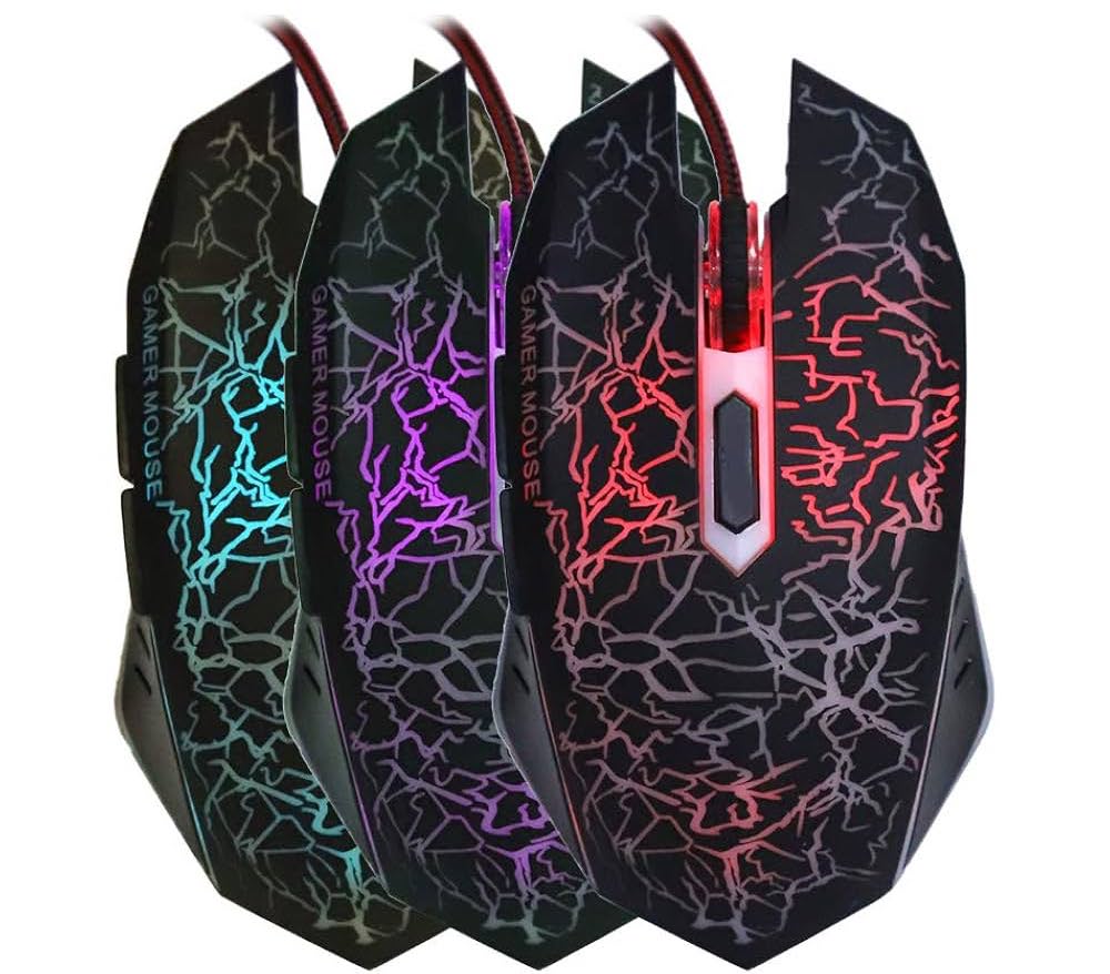 Mouse Ottico a LED Mouse cablato a 6 Pulsanti