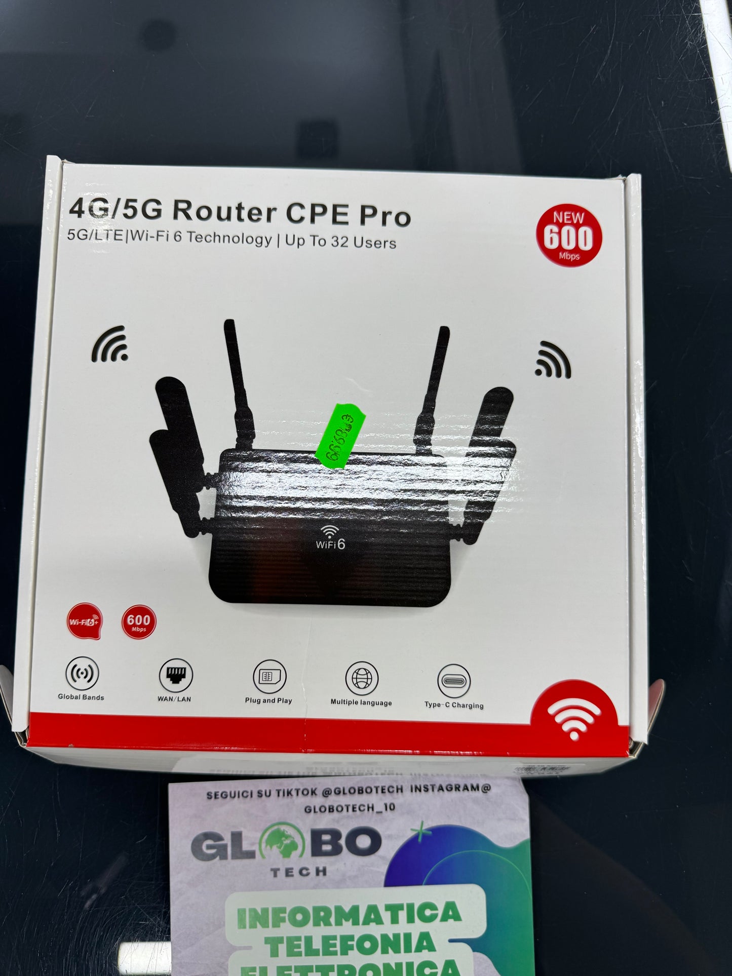 Modem ROUTER GSM 4G/5G PRO WIFI6+Fino a 600Mbps di Velocità