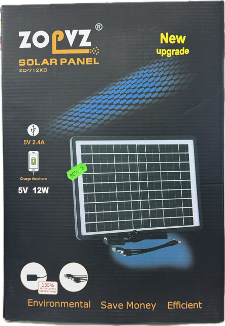Pannello solare USB  Caricabatterie solare 5v 12w PER RICARICA SMARTPHONE/TABLET/FOTOCAMERE - 12W