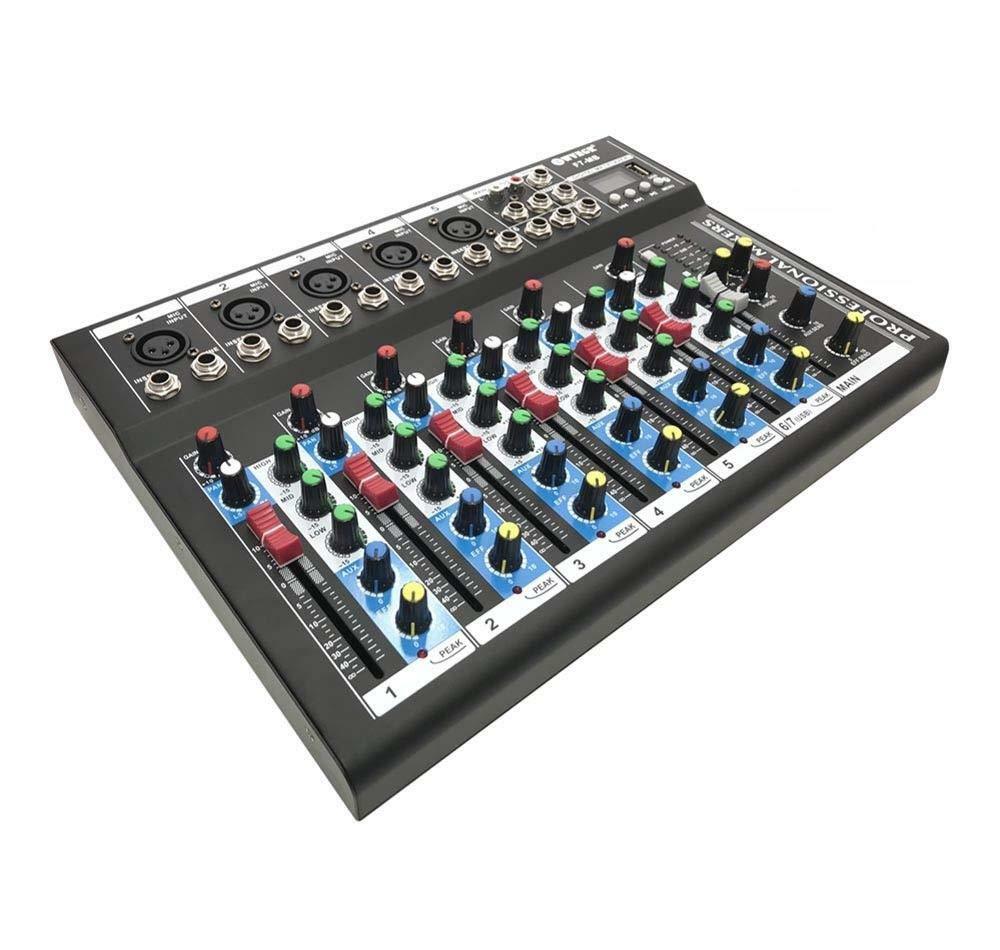 MIXER CONSOLE 7 CANALI PROFESSIONALE + MICROFONO SENZA FILI PROFESSIONALE