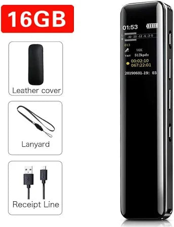 MICROSPIA AMBIENTALE REGISTRATORE AUDIO 16GB PULIZIA AUDIO CON ATTIVATORE AUDIO VOCALE